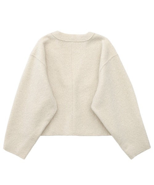 select MOCA（セレクトモカ）の「ブークレーVネックショートカーディガン（カーディガン/ボレロ・レディース・アイボリー/ブラック/スモークピンク/ライトベージュ/チャコール/モカ・FREE/LARGE）」の9枚目の写真