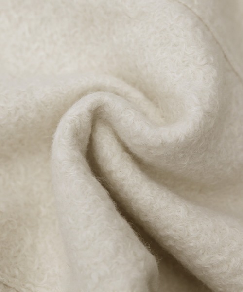 select MOCA（セレクトモカ）の「ブークレーVネックショートカーディガン（カーディガン/ボレロ・レディース・アイボリー/ブラック/スモークピンク/ライトベージュ/チャコール/モカ・FREE/LARGE）」の12枚目の写真