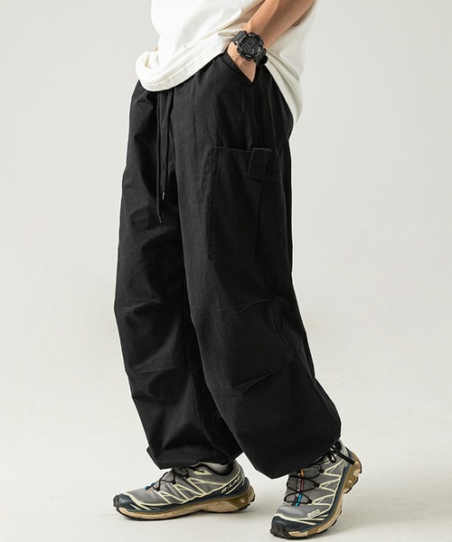 goa パンツ GUAPI グアピ カーゴパンツ Obsidian Black Extra Baggy Cargos
