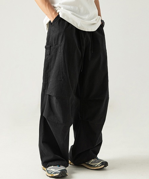 aimoha（アイモハ）の「aimoha outdoorワイドスラックスオーバーサイズカーゴパンツ（カーゴパンツ・レディース・ブラウン/ブラック・MEDIUM/LARGE/X-LARGE）」の6枚目の写真