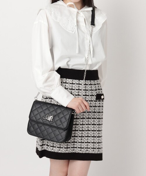 Ober Tashe（オーバータッシェ）の「ロゴ キルトショルダーバッグ（ショルダーバッグ・レディース・グレー/ブラック系8/ブルー系その他/ピンク系/ブラック・FREE）」の22枚目の写真