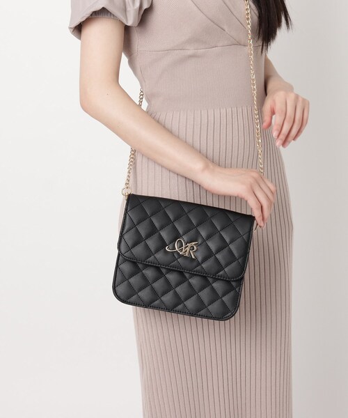 Ober Tashe（オーバータッシェ）の「ロゴ キルトショルダーバッグ（ショルダーバッグ・レディース・グレー/ブラック系8/ブルー系その他/ピンク系/ブラック・FREE）」の3枚目の写真