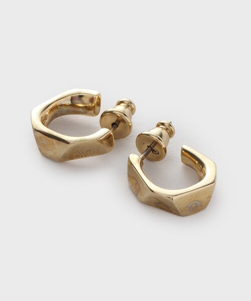 TAKEO KIKUCHI(タケオキクチ)の「◆ペンタゴンカットピアス(ピアス(両耳用)・メンズ・ピンクゴールド/シルバー・00)」の10枚目の写真