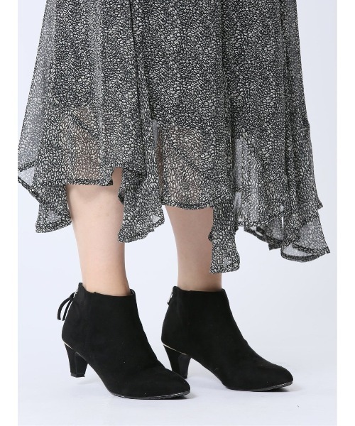 m.f.editorial（エムエフエディトリアル）の「【裏地付き ロング丈 ウエストゴム ウォッシャブル】m.f.エディトリアル レディース シフォン幾何柄 エスカルゴスカート（スカート・レディース・ダークウッド/ブラック・MEDIUM/LARGE）」の21枚目の写真