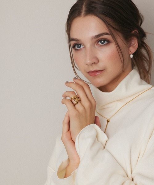 CENE（セネ）の「【CENE】セネ/パールフレンチピアス（ピアス（両耳用）・レディース・ゴールド/シルバー・FREE）」の5枚目の写真