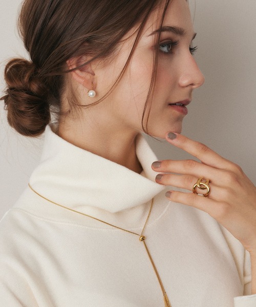 CENE（セネ）の「【CENE】セネ/パールフレンチピアス（ピアス（両耳用）・レディース・ゴールド/シルバー・FREE）」の6枚目の写真