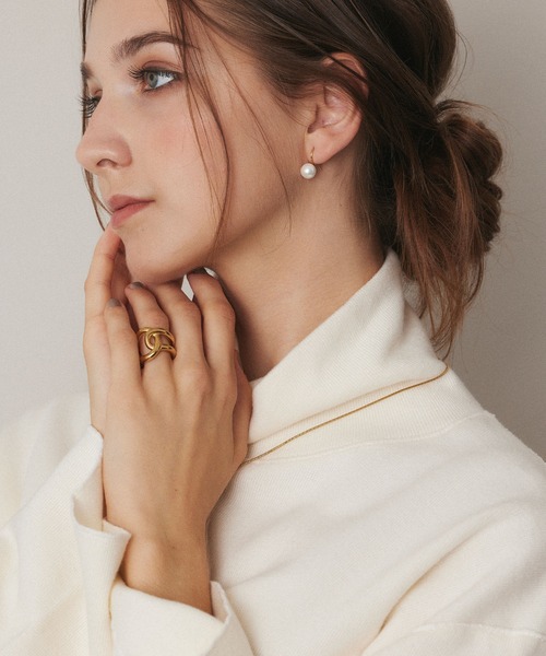 CENE（セネ）の「【CENE】セネ/パールフレンチピアス（ピアス（両耳用）・レディース・ゴールド/シルバー・FREE）」の7枚目の写真