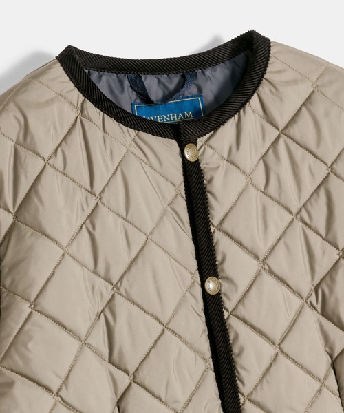 LAVENHAM（ラベンハム）の「Contrast Cornard Jacket Womens / コントラスト コナード ジャケット ウィメンズ｜【 CREW NECK JACKET / クルー ネック ジャケット 】（その他アウター・レディース・グリーン系その他/ベージュ系その他/ブラック/ベージュ系その他3/オフホワイト/ブラウン/ナチュラル/ネイビー・16/14/12/6/8/10）」の22枚目の写真