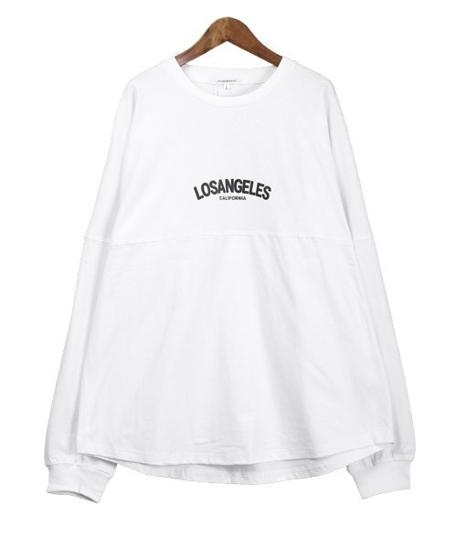 LUXSTYLE(ラグスタイル)の「バックロゴ発泡プリントロンT(Tシャツ/カットソー・メンズ・ブラック×ホワイト/ピンク/ベージュ/ホワイト/ブラック・M/L)」の18枚目の写真