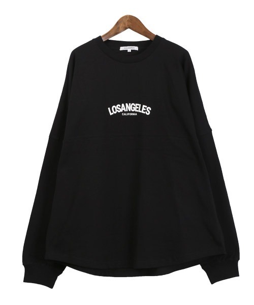 LUXSTYLE(ラグスタイル)の「バックロゴ発泡プリントロンT(Tシャツ/カットソー・メンズ・ブラック×ホワイト/ピンク/ベージュ/ホワイト/ブラック・M/L)」の19枚目の写真