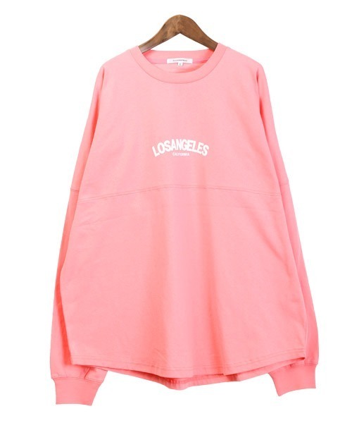 LUXSTYLE(ラグスタイル)の「バックロゴ発泡プリントロンT(Tシャツ/カットソー・メンズ・ブラック×ホワイト/ピンク/ベージュ/ホワイト/ブラック・M/L)」の20枚目の写真