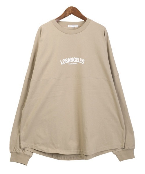 LUXSTYLE(ラグスタイル)の「バックロゴ発泡プリントロンT(Tシャツ/カットソー・メンズ・ブラック×ホワイト/ピンク/ベージュ/ホワイト/ブラック・M/L)」の21枚目の写真