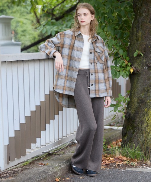 coca（coca）（コカ）の「起毛オーバーサイズチェックジャケット（その他アウター・レディース・B/C/A/D・L/M/S）」の9枚目の写真