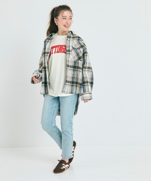 coca（coca）（コカ）の「起毛オーバーサイズチェックジャケット（その他アウター・レディース・B/C/A/D・L/M/S）」の12枚目の写真