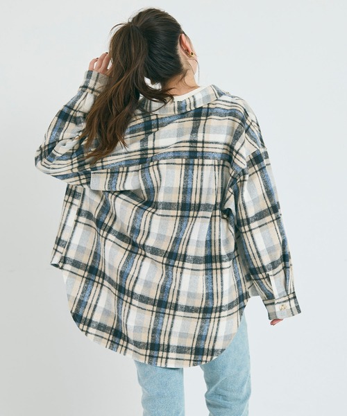 coca（coca）（コカ）の「起毛オーバーサイズチェックジャケット（その他アウター・レディース・B/C/A/D・L/M/S）」の13枚目の写真