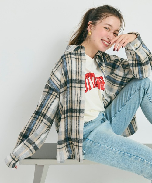 coca（coca）（コカ）の「起毛オーバーサイズチェックジャケット（その他アウター・レディース・B/C/A/D・L/M/S）」の14枚目の写真