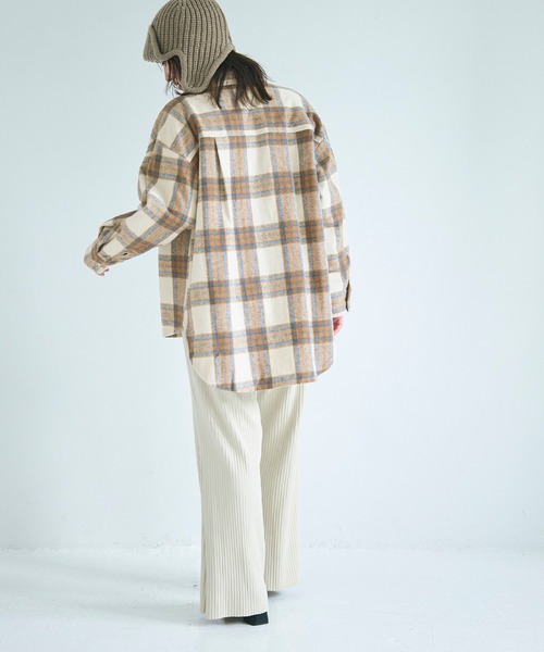 coca（coca）（コカ）の「起毛オーバーサイズチェックジャケット（その他アウター・レディース・B/C/A/D・L/M/S）」の17枚目の写真