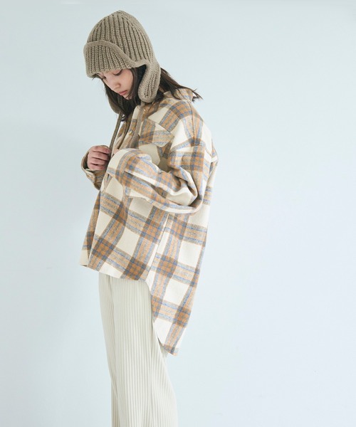 coca（coca）（コカ）の「起毛オーバーサイズチェックジャケット（その他アウター・レディース・B/C/A/D・L/M/S）」の19枚目の写真