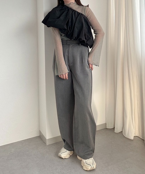 apres jour clair】フレアスリーブラメシアートップス【ZOZOTOWN限定