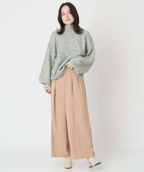 A de a.v.v(アードアー・ヴェ・ヴェ)の「サイド釦開きウエストタックワイドパンツ(その他パンツ・レディース・ピンク/ベージュ/ブラック・36/38)」の10枚目の写真