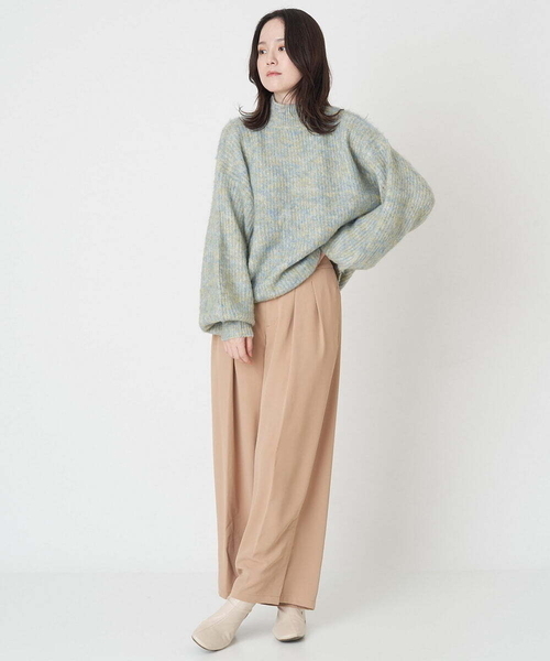 A de a.v.v(アードアー・ヴェ・ヴェ)の「サイド釦開きウエストタックワイドパンツ(その他パンツ・レディース・ピンク/ベージュ/ブラック・36/38)」の11枚目の写真