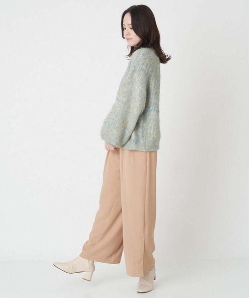 A de a.v.v(アードアー・ヴェ・ヴェ)の「サイド釦開きウエストタックワイドパンツ(その他パンツ・レディース・ピンク/ベージュ/ブラック・36/38)」の12枚目の写真