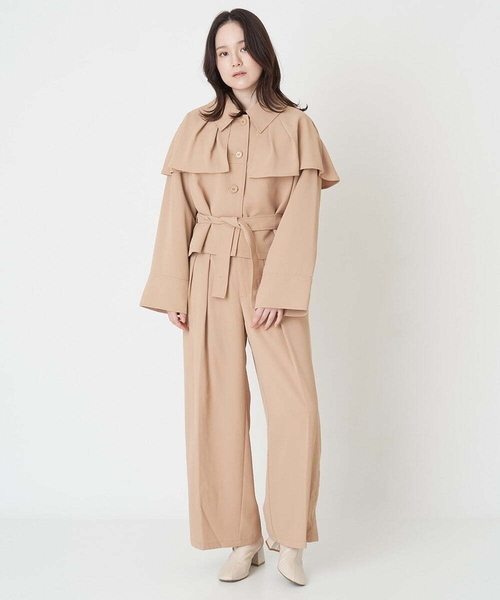 A de a.v.v(アードアー・ヴェ・ヴェ)の「サイド釦開きウエストタックワイドパンツ(その他パンツ・レディース・ピンク/ベージュ/ブラック・36/38)」の18枚目の写真