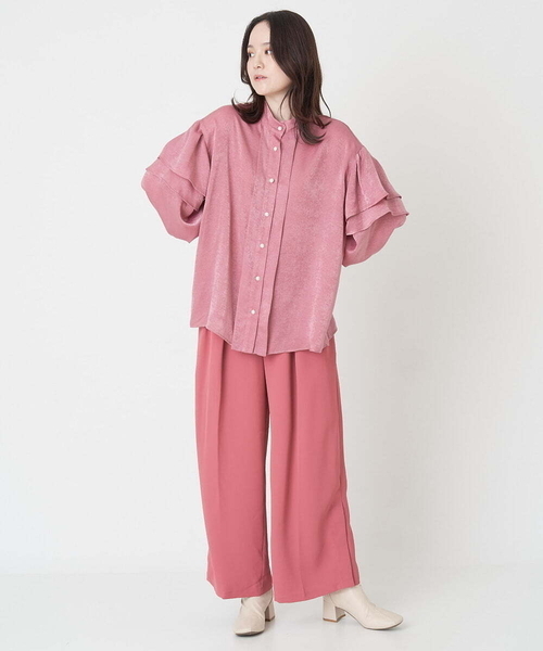 A de a.v.v(アードアー・ヴェ・ヴェ)の「サイド釦開きウエストタックワイドパンツ(その他パンツ・レディース・ピンク/ベージュ/ブラック・36/38)」の20枚目の写真