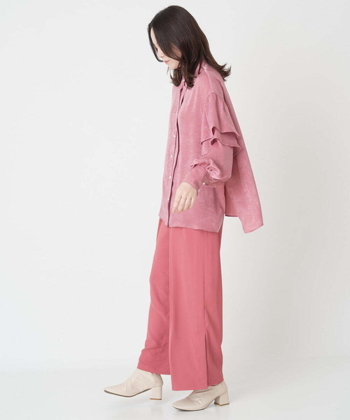 A de a.v.v(アードアー・ヴェ・ヴェ)の「サイド釦開きウエストタックワイドパンツ(その他パンツ・レディース・ピンク/ベージュ/ブラック・36/38)」の21枚目の写真