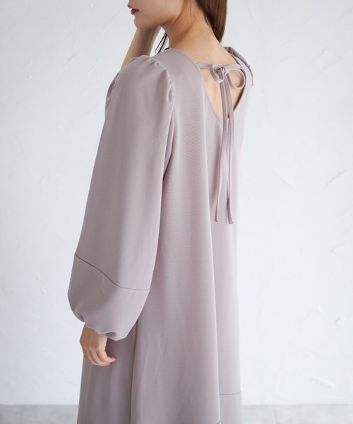tocco closet（トッコ　クローゼット）の「【ZOZO限定】リボン付きＶネックワンピース（ワンピース・レディース・アイボリー/ブラック/ピンク系その他・M）」の22枚目の写真
