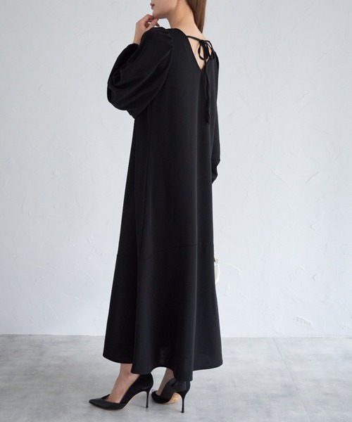 tocco closet（トッコ　クローゼット）の「【ZOZO限定】リボン付きＶネックワンピース（ワンピース・レディース・アイボリー/ブラック/ピンク系その他・M）」の16枚目の写真