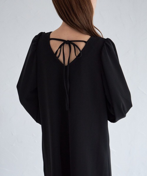 tocco closet（トッコ　クローゼット）の「【ZOZO限定】リボン付きＶネックワンピース（ワンピース・レディース・アイボリー/ブラック/ピンク系その他・M）」の18枚目の写真