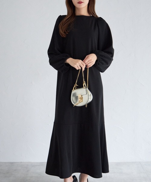 tocco closet（トッコ　クローゼット）の「【ZOZO限定】リボン付きＶネックワンピース（ワンピース・レディース・アイボリー/ブラック/ピンク系その他・M）」の13枚目の写真