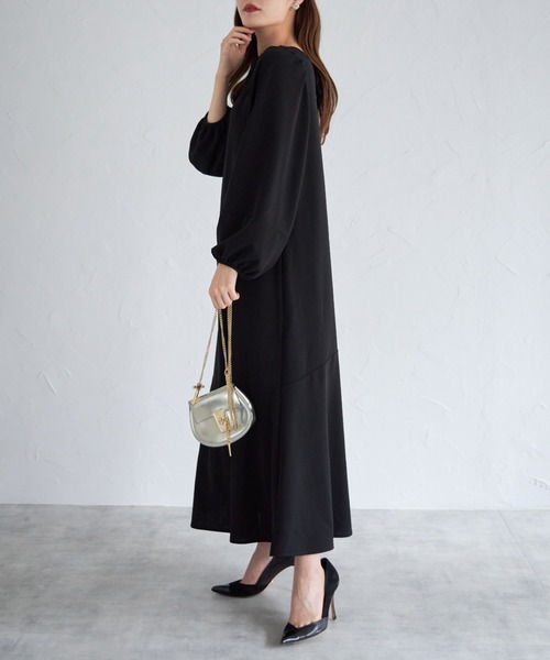tocco closet（トッコ　クローゼット）の「【ZOZO限定】リボン付きＶネックワンピース（ワンピース・レディース・アイボリー/ブラック/ピンク系その他・M）」の15枚目の写真