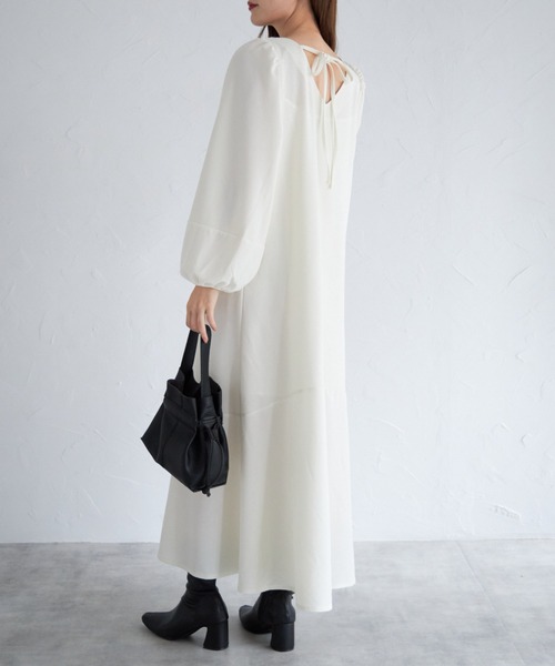 tocco closet（トッコ　クローゼット）の「【ZOZO限定】リボン付きＶネックワンピース（ワンピース・レディース・アイボリー/ブラック/ピンク系その他・M）」の11枚目の写真