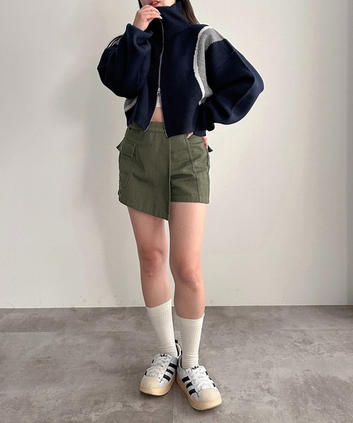 apres jour mignon(アプレジュールミニョン)の「ツイルカーゴミニスカパン【ZOZOTOWN限定アイテム】(スカート・レディース・グレー/カーキ/ブラック・X-LARGE/MEDIUM/SMALL)」の5枚目の写真