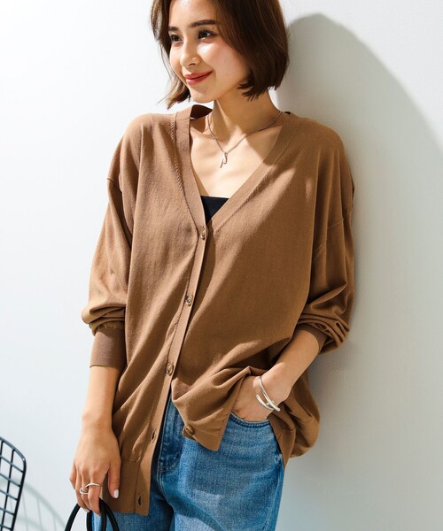 B:MING by BEAMS（ビーミングバイビームス）の「【冷房対策】B:MING by BEAMS / シアー ビッグ カーディガン（カーディガン/ボレロ・レディース・ブラック系その他4/ブラウン系その他3/オフホワイト/ブルー系その他2・ONE SIZE）」の3枚目の写真