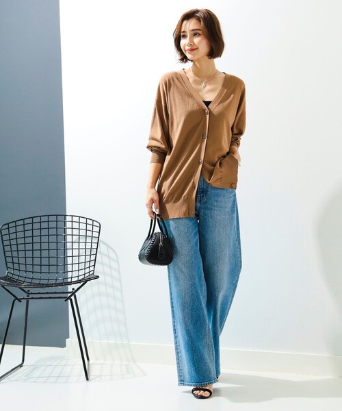 B:MING by BEAMS（ビーミングバイビームス）の「【冷房対策】B:MING by BEAMS / シアー ビッグ カーディガン（カーディガン/ボレロ・レディース・ブラック系その他4/ブラウン系その他3/オフホワイト/ブルー系その他2・ONE SIZE）」の5枚目の写真