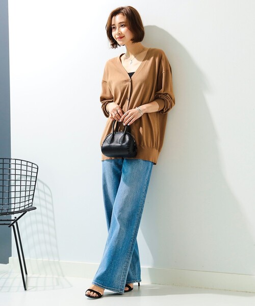 B:MING by BEAMS（ビーミングバイビームス）の「【冷房対策】B:MING by BEAMS / シアー ビッグ カーディガン（カーディガン/ボレロ・レディース・ブラック系その他4/ブラウン系その他3/オフホワイト/ブルー系その他2・ONE SIZE）」の7枚目の写真