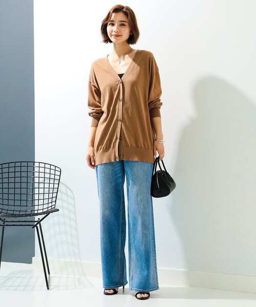 B:MING by BEAMS（ビーミングバイビームス）の「【冷房対策】B:MING by BEAMS / シアー ビッグ カーディガン（カーディガン/ボレロ・レディース・ブラック系その他4/ブラウン系その他3/オフホワイト/ブルー系その他2・ONE SIZE）」の8枚目の写真