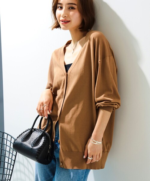 B:MING by BEAMS（ビーミングバイビームス）の「【冷房対策】B:MING by BEAMS / シアー ビッグ カーディガン（カーディガン/ボレロ・レディース・ブラック系その他4/ブラウン系その他3/オフホワイト/ブルー系その他2・ONE SIZE）」の11枚目の写真