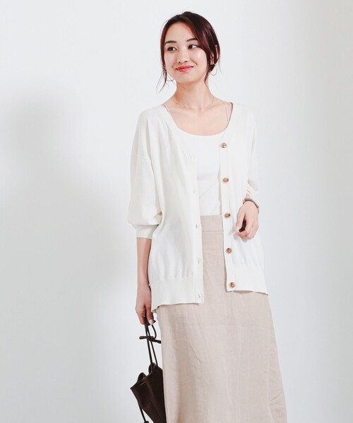 B:MING by BEAMS（ビーミングバイビームス）の「【冷房対策】B:MING by BEAMS / シアー ビッグ カーディガン（カーディガン/ボレロ・レディース・ブラック系その他4/ブラウン系その他3/オフホワイト/ブルー系その他2・ONE SIZE）」の14枚目の写真