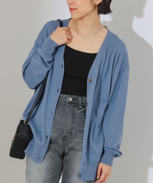 B:MING by BEAMS（ビーミングバイビームス）の「【冷房対策】B:MING by BEAMS / シアー ビッグ カーディガン（カーディガン/ボレロ・レディース・ブラック系その他4/ブラウン系その他3/オフホワイト/ブルー系その他2・ONE SIZE）」の4枚目の写真