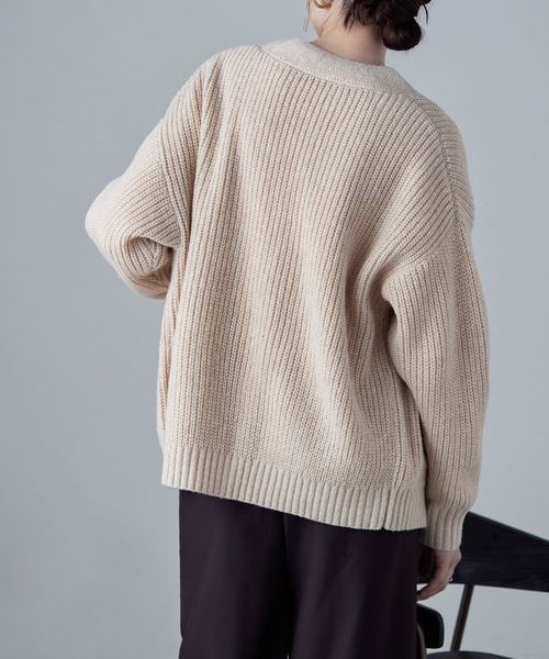 etoll.（エトル）の「ローゲージニットオーバーカーディガン