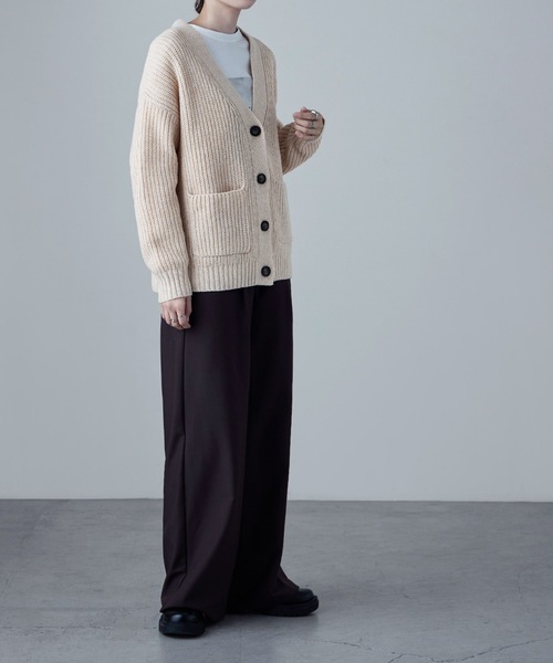etoll.（エトル）の「ローゲージニットオーバーカーディガン