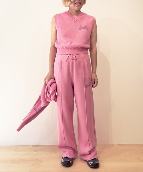 HOLIDAY（ホリデイ）の「JACQUARD KNIT VEST (HOLIDAY) ジャガードニットベスト (ホリデイ)（ベスト・レディース・ピンク/ダークネイビー・ONE SIZE）」の7枚目の写真