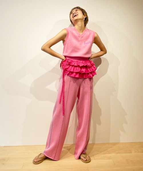 HOLIDAY（ホリデイ）の「JACQUARD KNIT VEST (HOLIDAY) ジャガードニットベスト (ホリデイ)（ベスト・レディース・ピンク/ダークネイビー・ONE SIZE）」の15枚目の写真