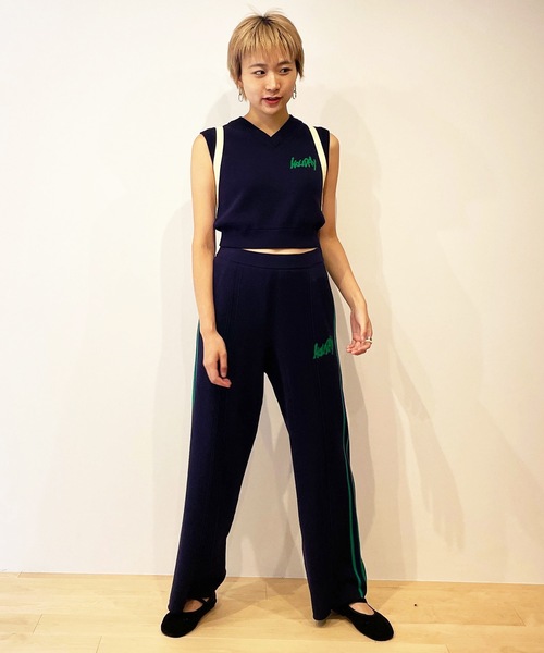 HOLIDAY（ホリデイ）の「JACQUARD KNIT VEST (HOLIDAY) ジャガードニットベスト (ホリデイ)（ベスト・レディース・ピンク/ダークネイビー・ONE SIZE）」の13枚目の写真