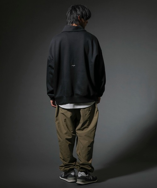 KANGOL(カンゴール)の「【KANGOL×A.S.Mコラボ】ハーフジップ 裏起毛スウェット / ハイネック プルオーバー ルーズトレーナー(スウェット・メンズ・チャコールグレー/オフホワイト/ブラック/ブルーグリーン・M/L)」の12枚目の写真