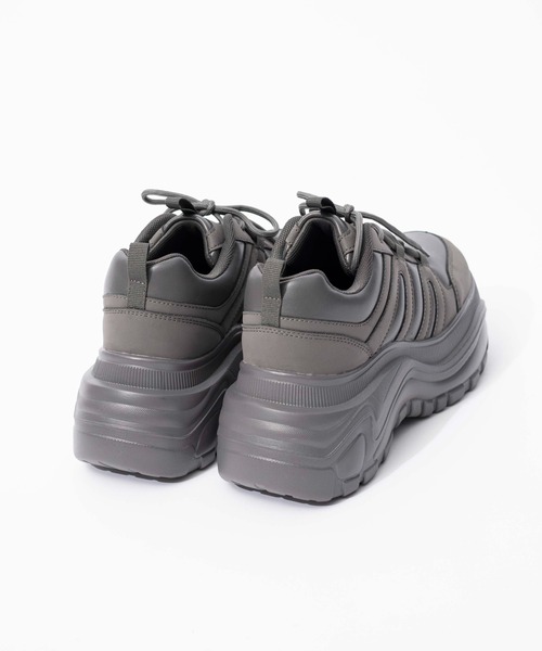 WEGO（ウィゴー）の「WEGO/ボリュームソールラウンドスニーカー（スニーカー・レディース・ブラック/ホワイト/グレー・MEDIUM/LARGE）」の12枚目の写真